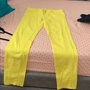A super skinny yellow pants
